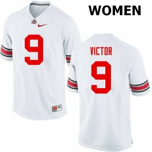 Women's Ohio State Buckeyes #9 Binjimen Victor White Nike NCAA College Football Jersey For Sale ZYC8144PD